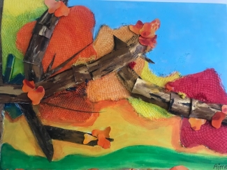 Collages maken van restafval